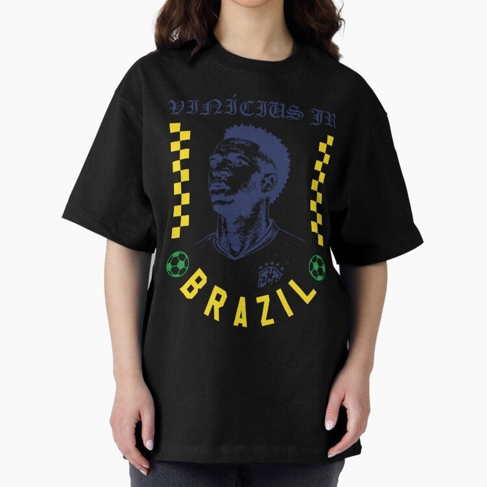 Vin¨ªcius Jr Brazil Soccer Legend Retro Football Fan Design Classic T-Shirt Celebrate the Road through FIFA World Cup 2026 USA Canada Mexico Capturing Cristiano Ronaldo, Haaland and CR7, Argentina and Brazil Energy, Football Festival Excitement,
