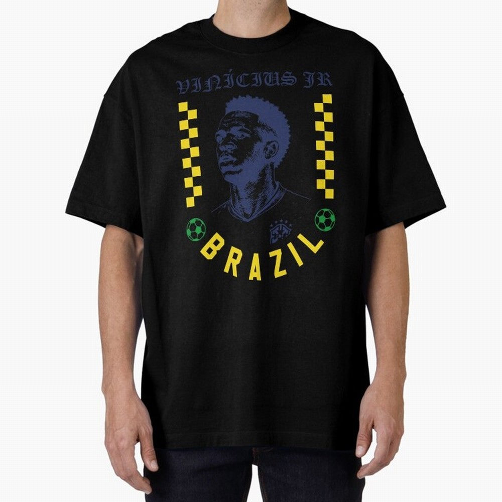 Vin¨ªcius Jr Brazil Soccer Legend Retro Football Fan Design Classic T-Shirt Celebrate the Road through FIFA World Cup 2026 USA Canada Mexico Capturing Cristiano Ronaldo, Haaland and CR7, Argentina and Brazil Energy, Football Festival Excitement,