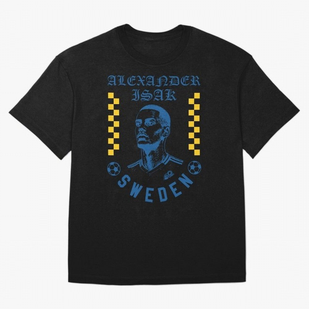 Alexander Isak Sweden Soccer Star Retro Football Fan Design Classic T-Shirt Mark Global Football Passion for FIFA World Cup 2026 USA Canada Mexico, Highlighting Messi and Cristiano Ronaldo, Argentina, France and Brazil, Champion Mindset, Group