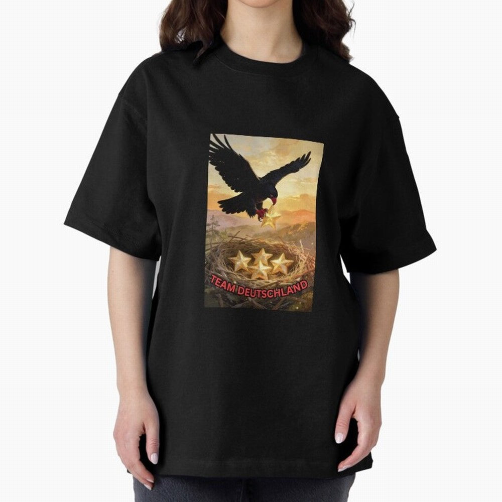 TEAM GERMANY with eagle's nest and 4 stars Classic T-Shirt Make Memories around Global Football Passion for FIFA World Cup 2026 Group Stage, Celebrating Messi, CR7 and Mbappe, Spain and Netherlands, Football Passion, Legendary Performances,