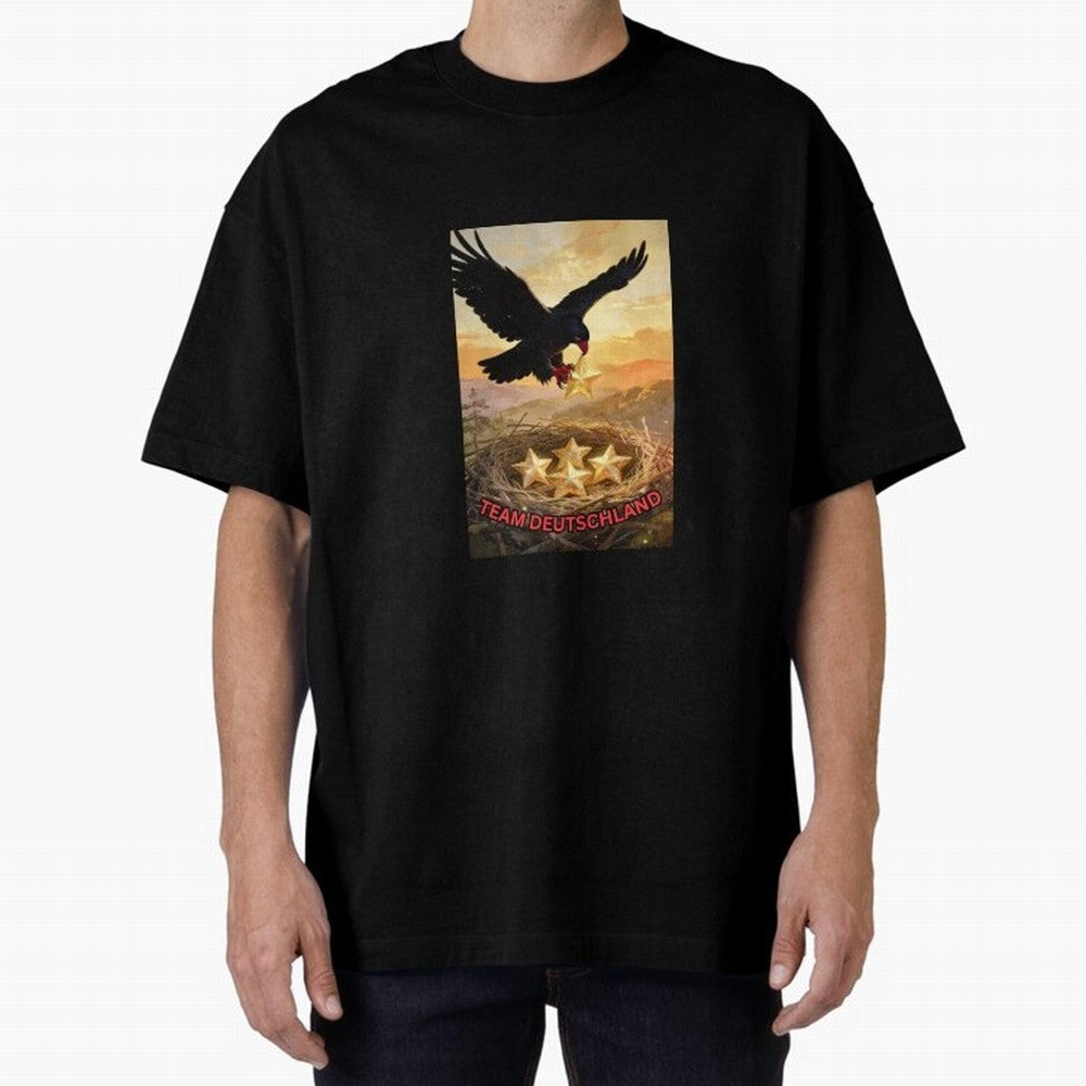 TEAM GERMANY with eagle's nest and 4 stars Classic T-Shirt Make Memories around Global Football Passion for FIFA World Cup 2026 Group Stage, Celebrating Messi, CR7 and Mbappe, Spain and Netherlands, Football Passion, Legendary Performances,