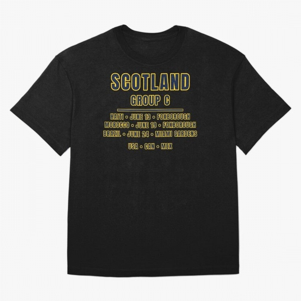 Scotland World Cup 2026 Fixtures T-Shirt ¨C Group C Football Shirt Classic T-Shirt Join the Countdown to Match Day Hype around FIFA World Cup 2026, Haaland, Germany, Fan Favorite Moments, National Team Passion, Big Match Drama and Soccer History;