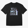 Scotland Football, Tartan Army ¡°We¡¯ll Be Coming¡±, Funny Statue of Liberty Classic T-Shirt Remember Iconic Moments from FIFA World Cup 2026 USA Canada Mexico Spirit, Featuring France and Portugal, Messi, Retro Football Energy, Iconic Rivalries,