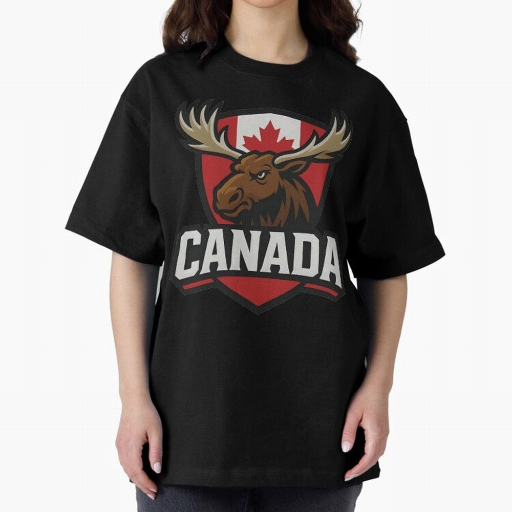 Canada Moose Sports Logo T-Shirt ¨C Canadian Flag Maple Leaf Emblem | 2026 World Cup Supporter Classic T-Shirt Keep Football History Alive during FIFA World Cup 2026 for Fans of Mbappe and France and Portugal, Bringing Football Passion, Legendary