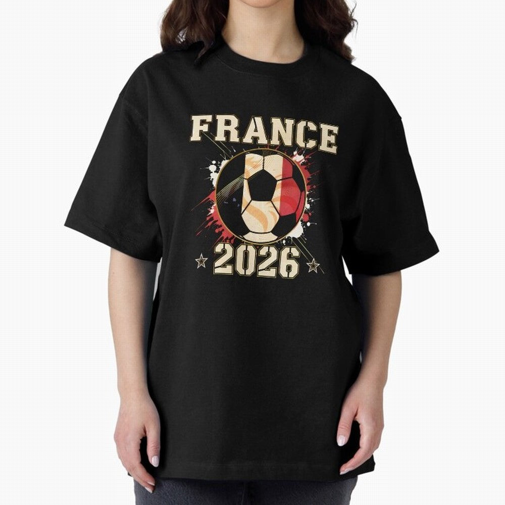 Front Print France Soccer World Cup 2026 - French Fan Gift T-Shirt_84561762 Classic T-Shirt Represent the Passion of Match Day Hype around FIFA World Cup 2026 USA Canada Mexico, CR7, England, Retro Football Energy, Iconic Rivalries, Trophy Chase