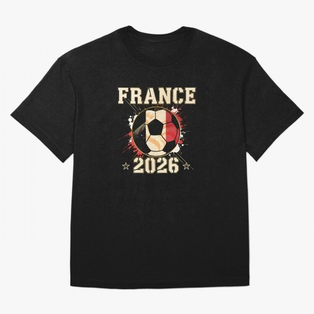 Front Print France Soccer World Cup 2026 - French Fan Gift T-Shirt_84561762 Classic T-Shirt Represent the Passion of Match Day Hype around FIFA World Cup 2026 USA Canada Mexico, CR7, England, Retro Football Energy, Iconic Rivalries, Trophy Chase