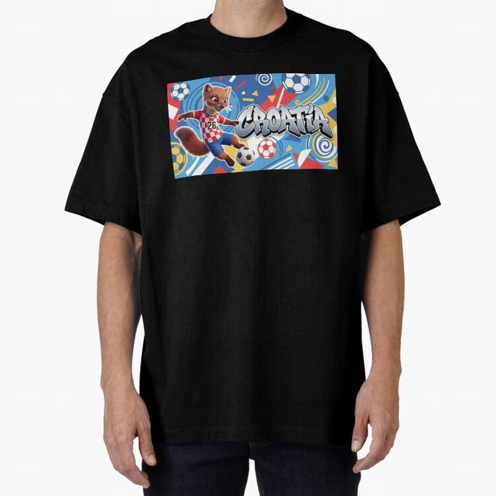 World Cup 2026 Croatia Soccer Team Fan Art Classic T-Shirt Cheer through Every Moment of Global Football Passion for FIFA World Cup 2026 USA Canada Mexico, Highlighting Messi, CR7 and Mbappe, Spain and Netherlands, Retro Football Energy, Iconic