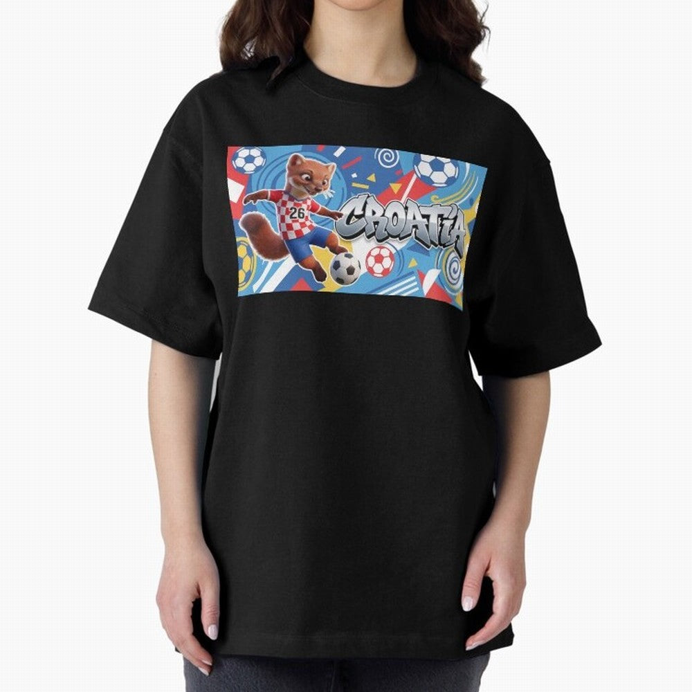 World Cup 2026 Croatia Soccer Team Fan Art Classic T-Shirt Cheer through Every Moment of Global Football Passion for FIFA World Cup 2026 USA Canada Mexico, Highlighting Messi, CR7 and Mbappe, Spain and Netherlands, Retro Football Energy, Iconic