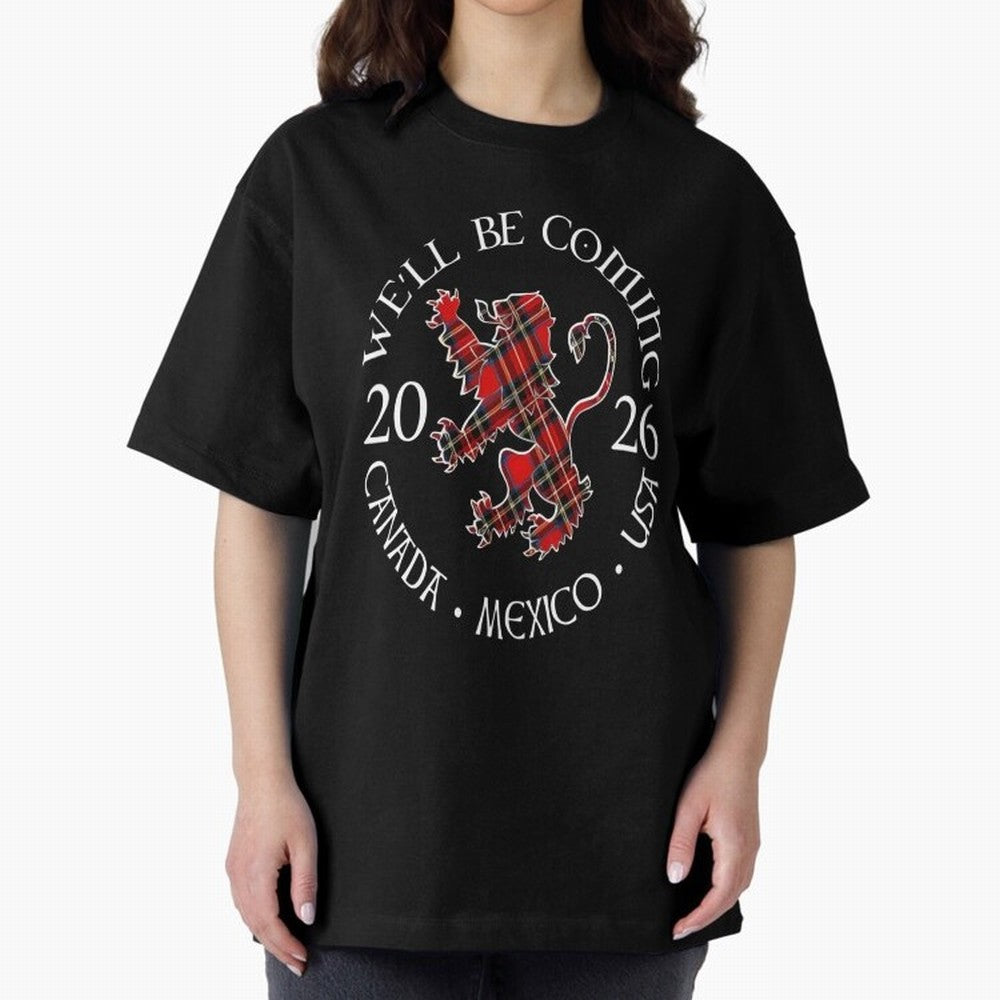 We'll be Coming Scotland Football Tee Scottish World Cup Classic T-Shirt Honor the Beautiful Game during FIFA World Cup 2026 for Fans of Neymar and Brazil, Bringing Soccer Culture, Superstar Moments, National Team Dreams and Competitive Fire; Made