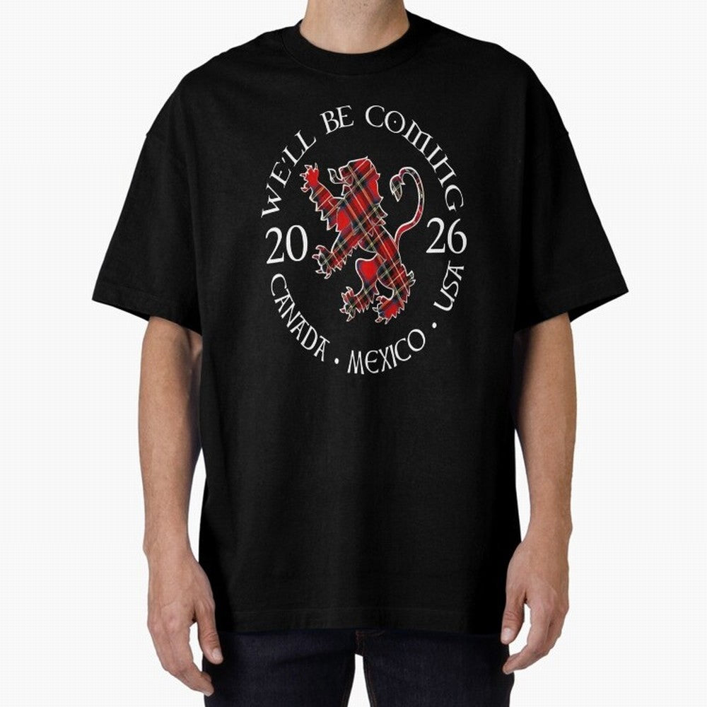 We'll be Coming Scotland Football Tee Scottish World Cup Classic T-Shirt Honor the Beautiful Game during FIFA World Cup 2026 for Fans of Neymar and Brazil, Bringing Soccer Culture, Superstar Moments, National Team Dreams and Competitive Fire; Made