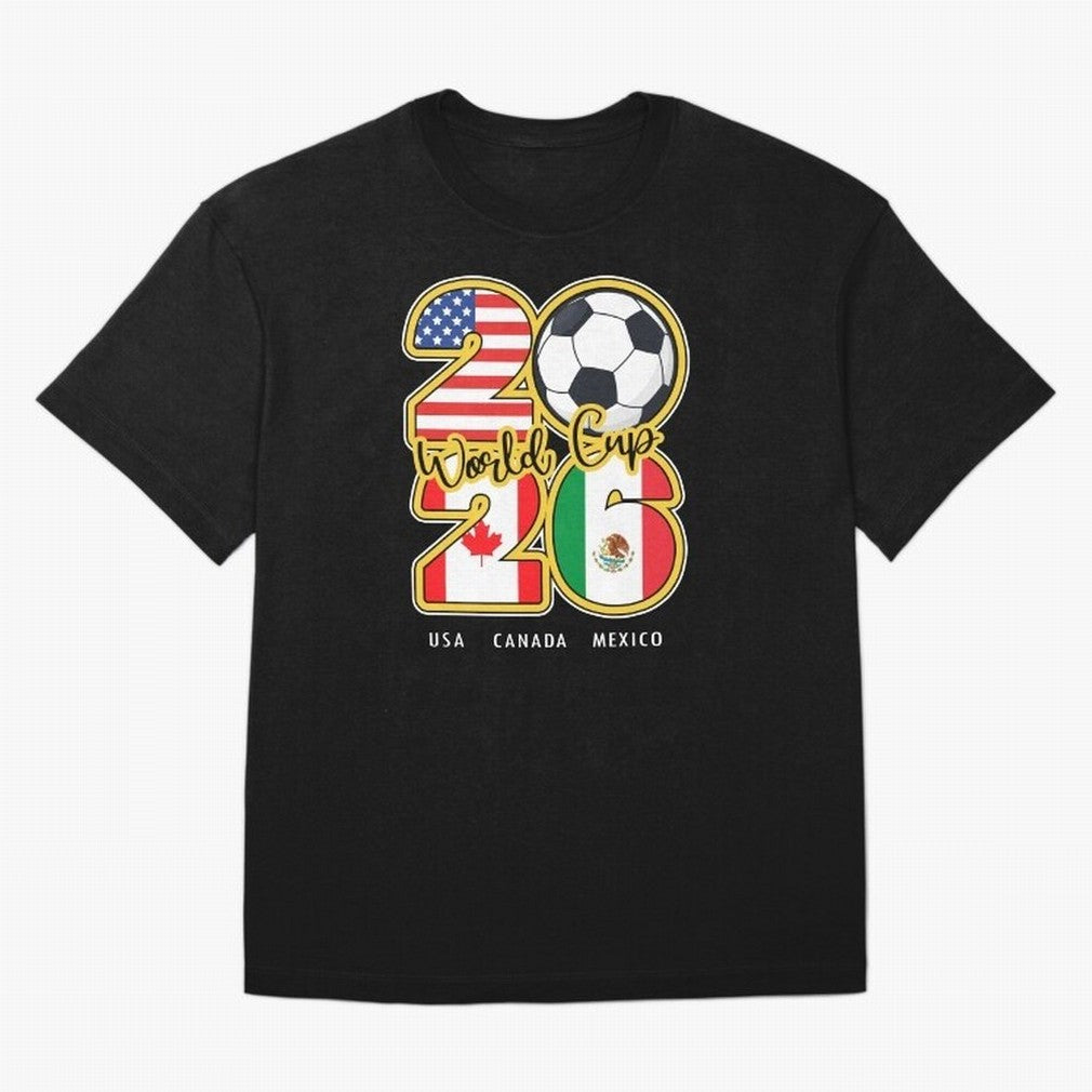 Usa Canada Mexico Soccer 2026 Oversized T-Shirt Share the Excitement of Global Football Passion for FIFA World Cup 2026 Group Stage, with Haaland and Mbappe, Spain and Netherlands, Champion Mindset, Group Stage Buzz, Knockout Tension and Passionate