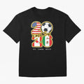 Usa Canada Mexico Soccer 2026 Oversized T-Shirt Share the Excitement of Global Football Passion for FIFA World Cup 2026 Group Stage, with Haaland and Mbappe, Spain and Netherlands, Champion Mindset, Group Stage Buzz, Knockout Tension and Passionate