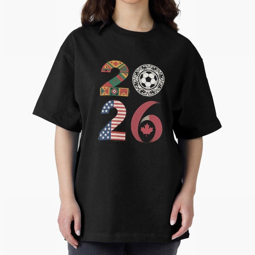 2026 Football Countries Design ¨C USA, Canada & Mexico Inspired Art Oversized T-Shirt Make Memories around FIFA World Cup 2026 Centered on Neymar, England and Germany Energy, Football Passion, Legendary Performances, Festival Vibes and Supporter