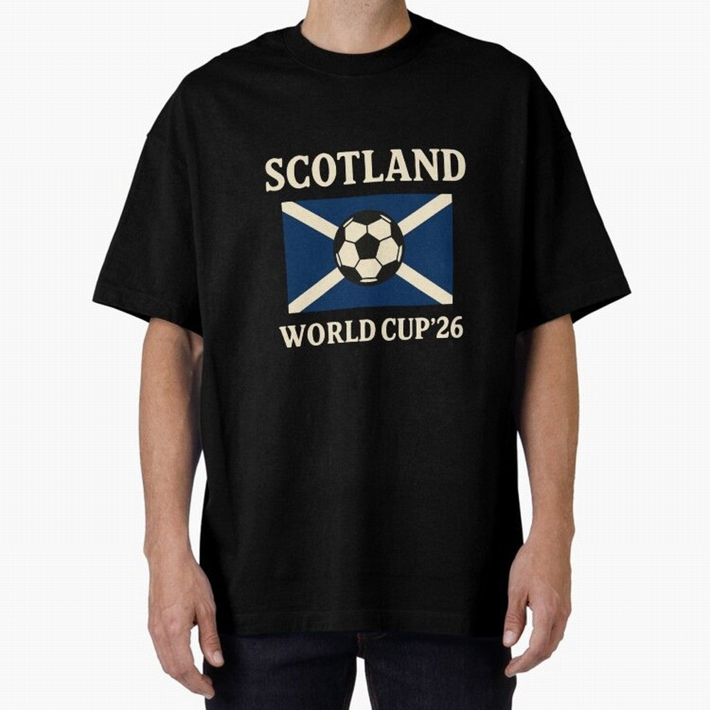 Scotland World Cup 2026 Oversized T-Shirt Capture Stadium Memories from the FIFA World Cup 2026 Group Stage Journey through Neymar Highlights, Portugal, Spain and Germany Pride, Soccer Culture, Superstar Moments, National Team Dreams and