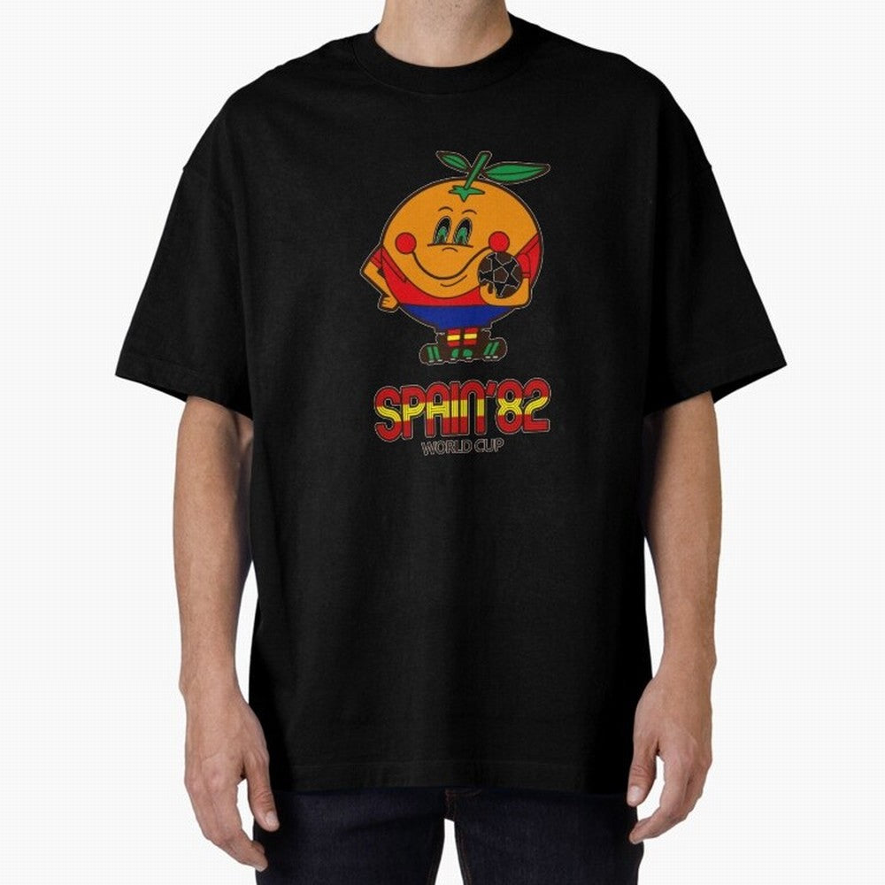 Spain 1982 World Cup- Soccer Oversized T-Shirt Show Fan Pride Across FIFA World Cup 2026 Group Stage Spirit, Driven by Argentina, Messi, Sports Nostalgia, International Competition, Famous Players and Unforgettable Victories; Perfect for Fans,
