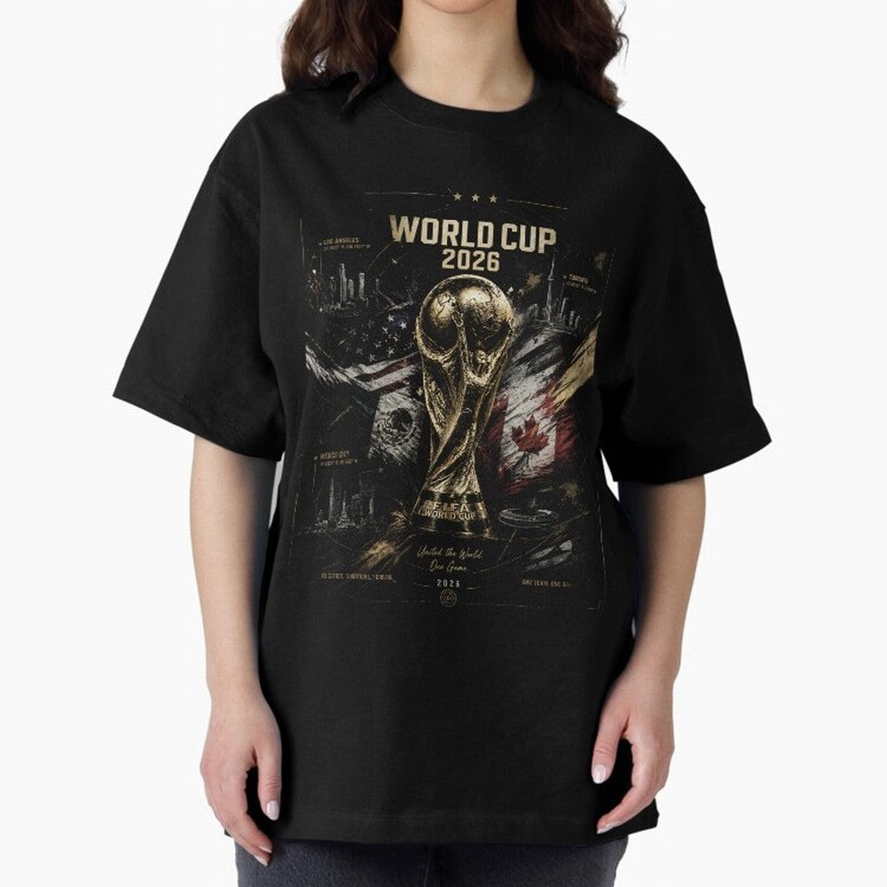 2026 FIFA World Cup Oversized T-Shirt Bring International Match Energy to the FIFA World Cup 2026 Group Stage Journey through Neymar Highlights, Spain and Netherlands Pride, Worldwide Fan Energy, Dramatic Goals, Stadium Lights and Championship