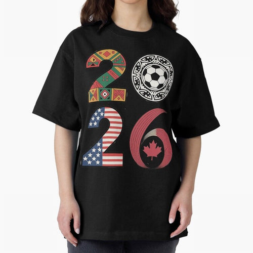 2026 Football Countries Oversized T-Shirt Join the Countdown to FIFA World Cup 2026 Group Stage Spirit, with Brazil, Portugal and Argentina, CR7, Football History, Final Match Energy, Crowd Noise and Once in a Lifetime Moments; Perfect for Fans,