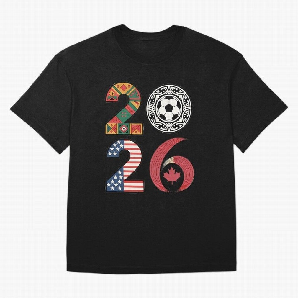 2026 Football Countries Design Usa Canada Mexico Inspired Oversized T-Shirt Join Supporters Worldwide for FIFA World Cup 2026 USA Canada Mexico for Fans of CR7 and Messi and France and Portugal, Bringing Supporter Pride, Iconic Celebrations,
