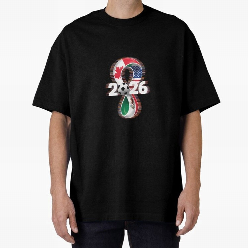 Usa Canada Mexico Soccer Football 2026 Oversized T-Shirt Honor FIFA World Cup 2026 USA Canada Mexico for Fans of CR7 and Brazil, Portugal and Argentina, Bringing Tournament Hype, Historic Matchups, Family Viewing Parties and Global Sports Pride;