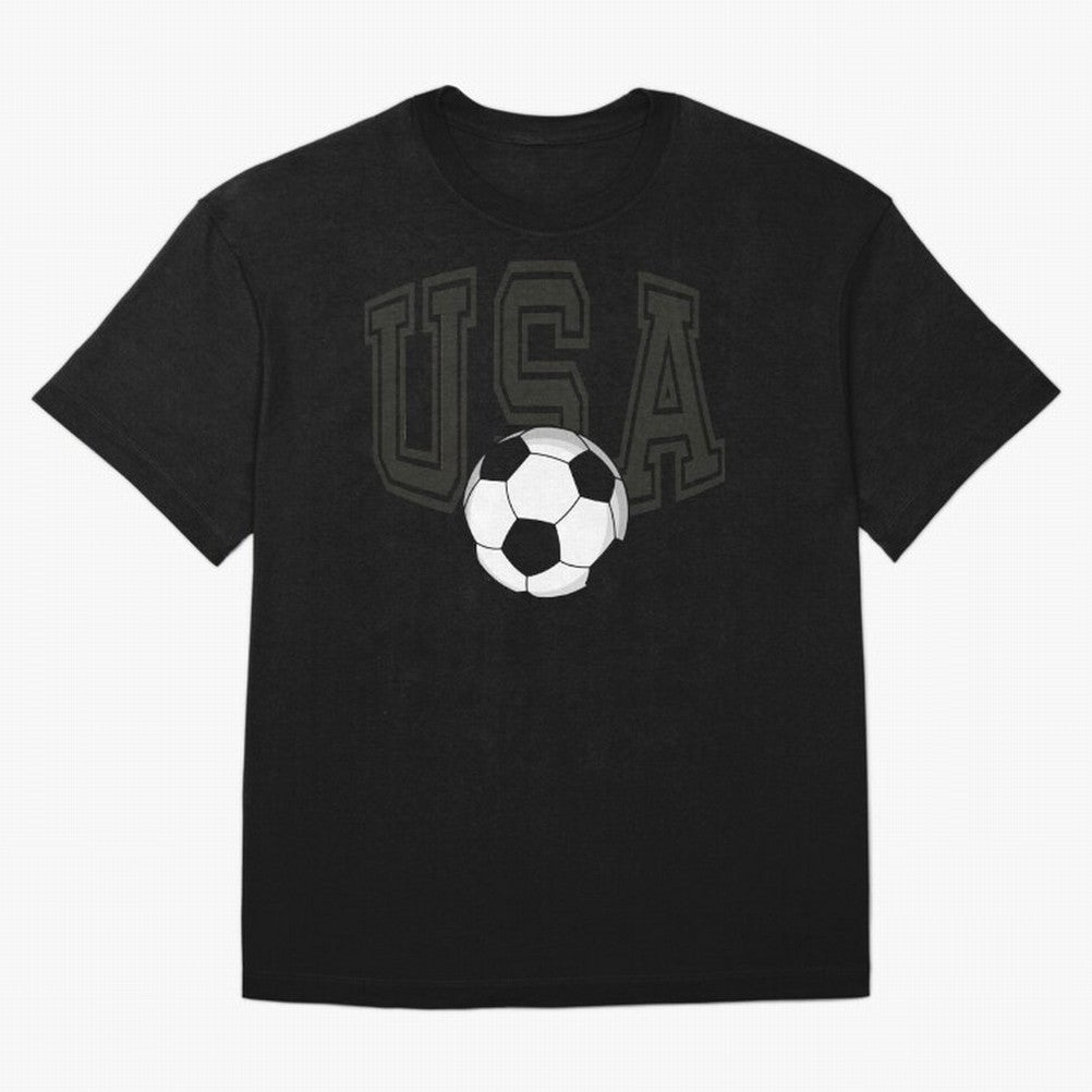 USA soccer ball American world cup 2026 fan Oversized T-Shirt Honor Football Greatness during FIFA World Cup 2026 Group Stage for Fans of Messi, CR7 and Mbappe and Portugal, Bringing Vintage Soccer Flavor, Modern Football Stars, National Flags and