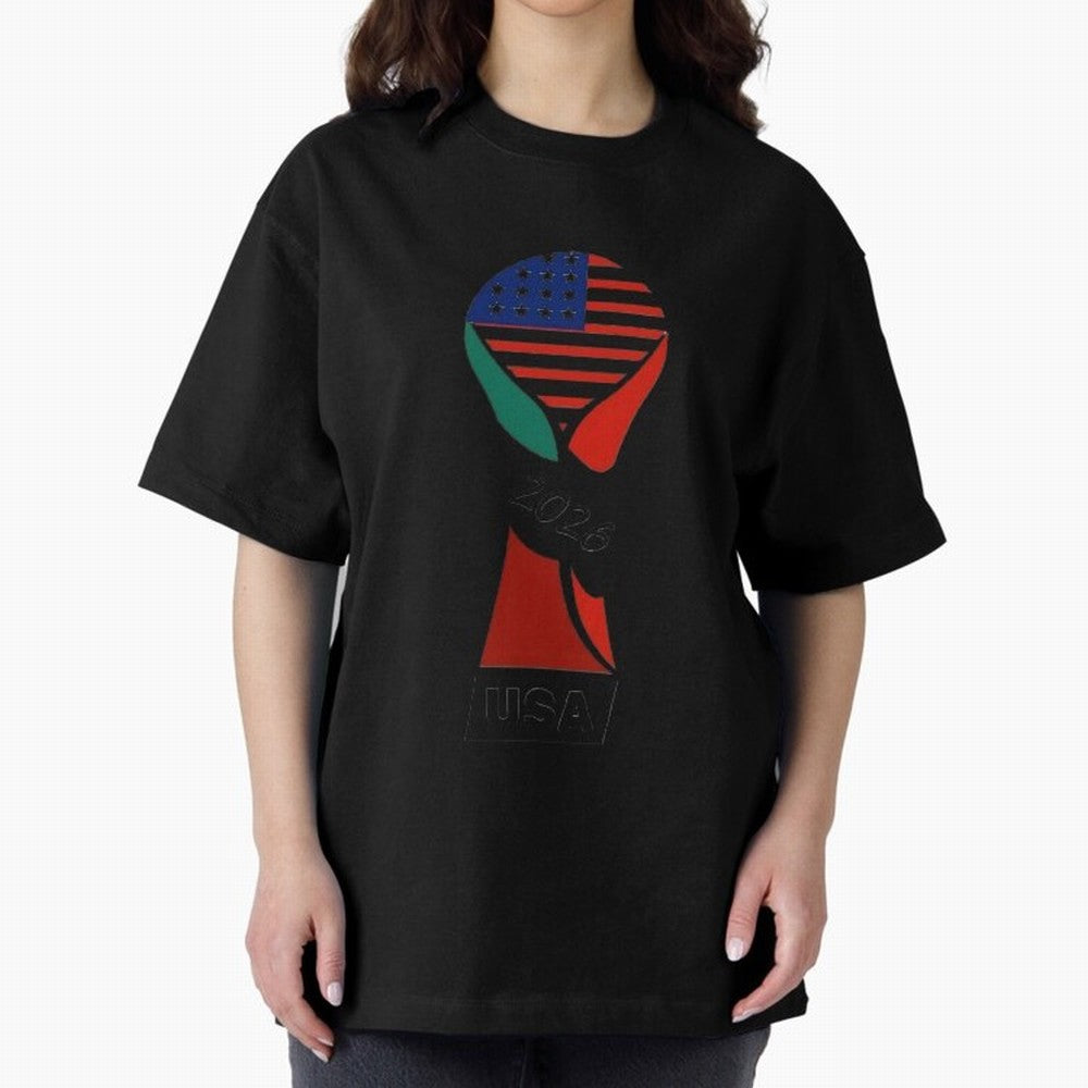T-shirt usa FIFA world 2026 Oversized T-Shirt Join Supporters Worldwide for FIFA World Cup 2026 Group Stage for Fans of Messi, Neymar and Mbappe and Brazil, Portugal and Argentina, Bringing Soccer Culture, Superstar Moments, National Team Dreams