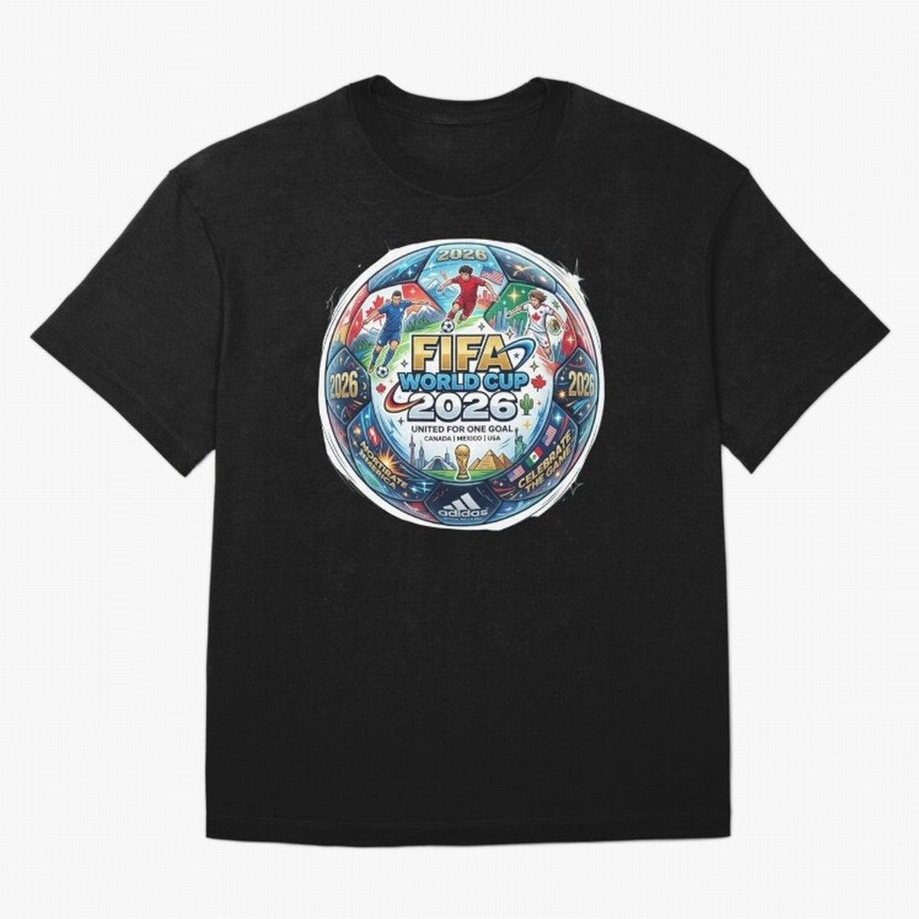 FIFA World Cup 2026 Official Match Ball Concept Art - Canada Mexico USA Oversized T-Shirt Keep the Match Day Mood of Match Day Hype around FIFA World Cup 2026, Messi, Argentina, France and Brazil, Goal Celebration Energy, Supporter Heritage,