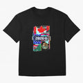 Glitched United 2026 - North America Tournament Emblem Oversized T-Shirt Celebrate Soccer Greatness during FIFA World Cup 2026 Group Stage Spirit, Built around Brazil, Portugal and Argentina, Messi, CR7 and Mbappe, Football History, Final Match