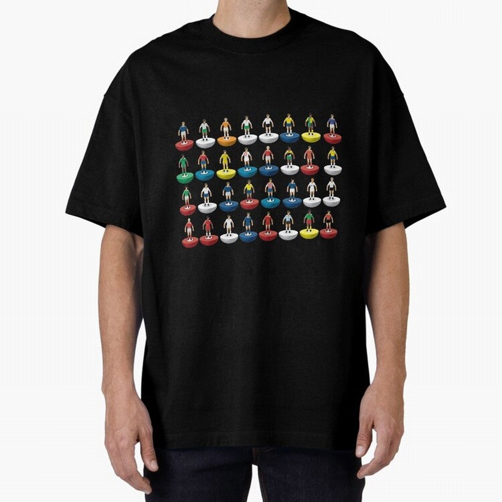 World Subbuteo players Oversized T-Shirt Remember Iconic Moments from Global Football Passion for FIFA World Cup 2026 Group Stage, Made for Mbappe, Spain and Netherlands, Football Passion, Legendary Performances, Festival Vibes and Supporter
