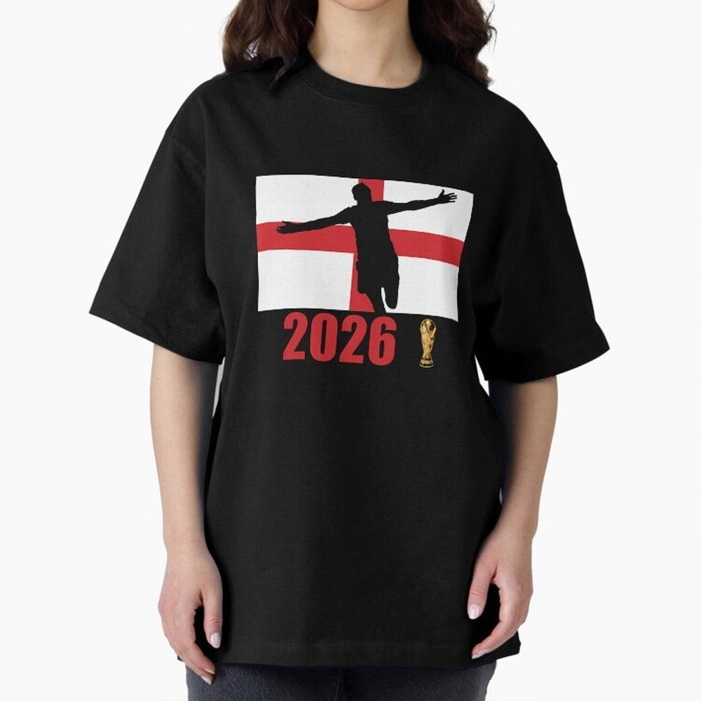 England World Cup 2026 T-Shirt_84815873 Oversized T-Shirt Feel International Energy from FIFA World Cup 2026 for Fans of CR7 and Messi and Argentina, France and Brazil, Bringing Fan Favorite Moments, National Team Passion, Big Match Drama and