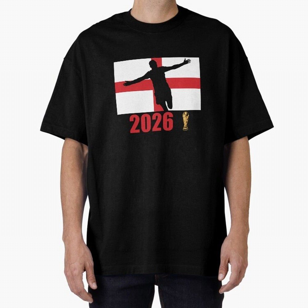 England World Cup 2026 T-Shirt_84815873 Oversized T-Shirt Feel International Energy from FIFA World Cup 2026 for Fans of CR7 and Messi and Argentina, France and Brazil, Bringing Fan Favorite Moments, National Team Passion, Big Match Drama and