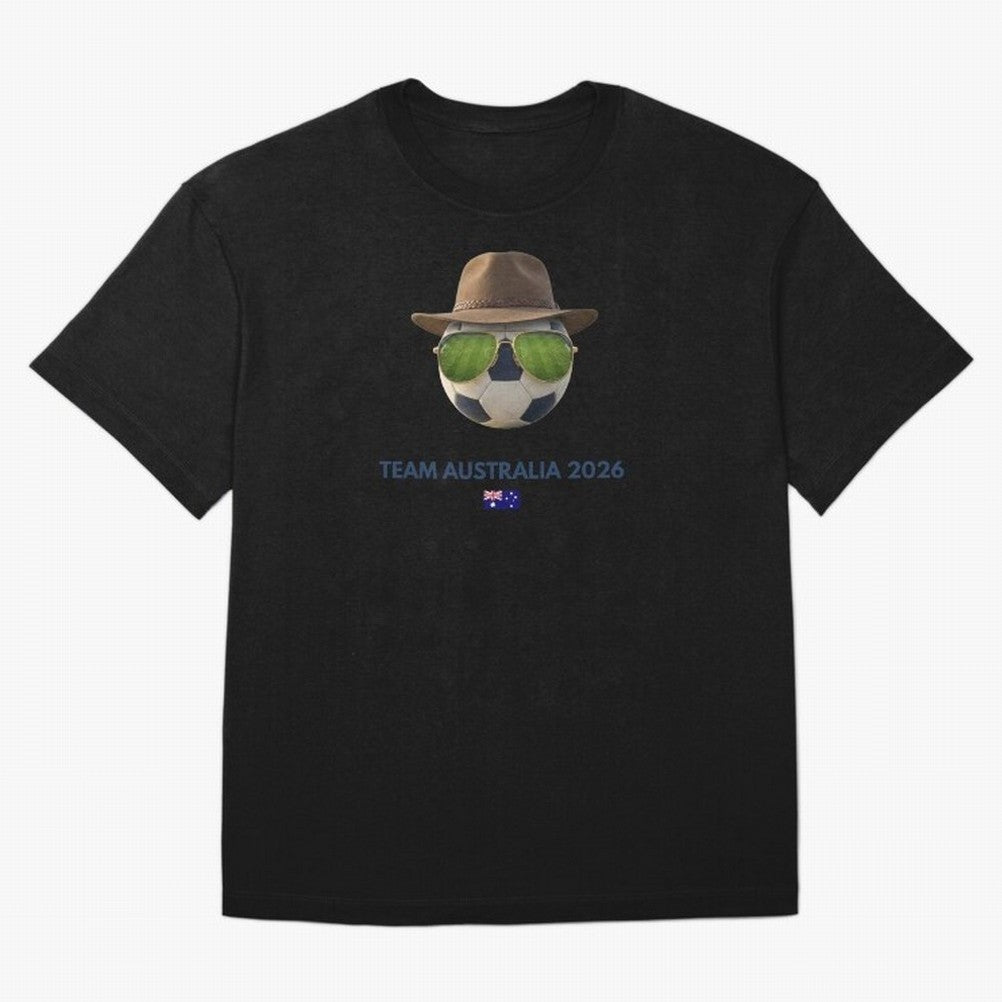 Soccer Fan Gear: Team Australia 2026 Oversized T-Shirt Mark FIFA World Cup 2026 Spirit, Celebrating England, France and Netherlands, Messi, CR7 and Mbappe, Goal Celebration Energy, Supporter Heritage, Football Icons and Worldwide Tournament Joy;