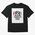 World Cup Soccer 2026 Canada USA Mexico Design Oversized T-Shirt Share the Excitement of FIFA World Cup 2026 for Fans of Messi, CR7 and Mbappe and Spain and Netherlands, Bringing Sports Nostalgia, International Competition, Famous Players and