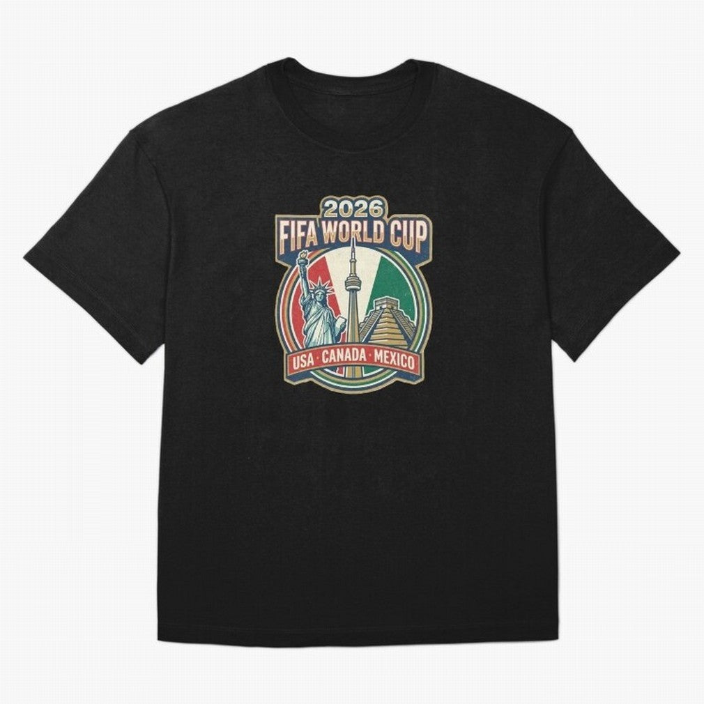 North America United Soccer 2026 Vintage Crest Oversized T-Shirt Represent Football Lovers during FIFA World Cup 2026 Group Stage Spirit, Connected to England, CR7, Supporter Pride, Iconic Celebrations, Legendary Names and Global Match Day Energy;