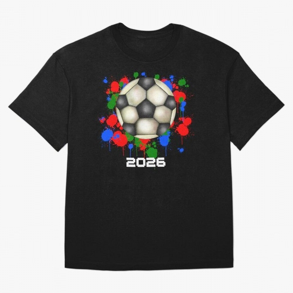 Football 2026 Oversized T-Shirt Join the Countdown to FIFA World Cup 2026 Group Stage Featuring Messi, Argentina and Brazil Energy, Supporter Pride, Iconic Celebrations, Legendary Names and Global Match Day Energy; Perfect for Fans, Collectors,