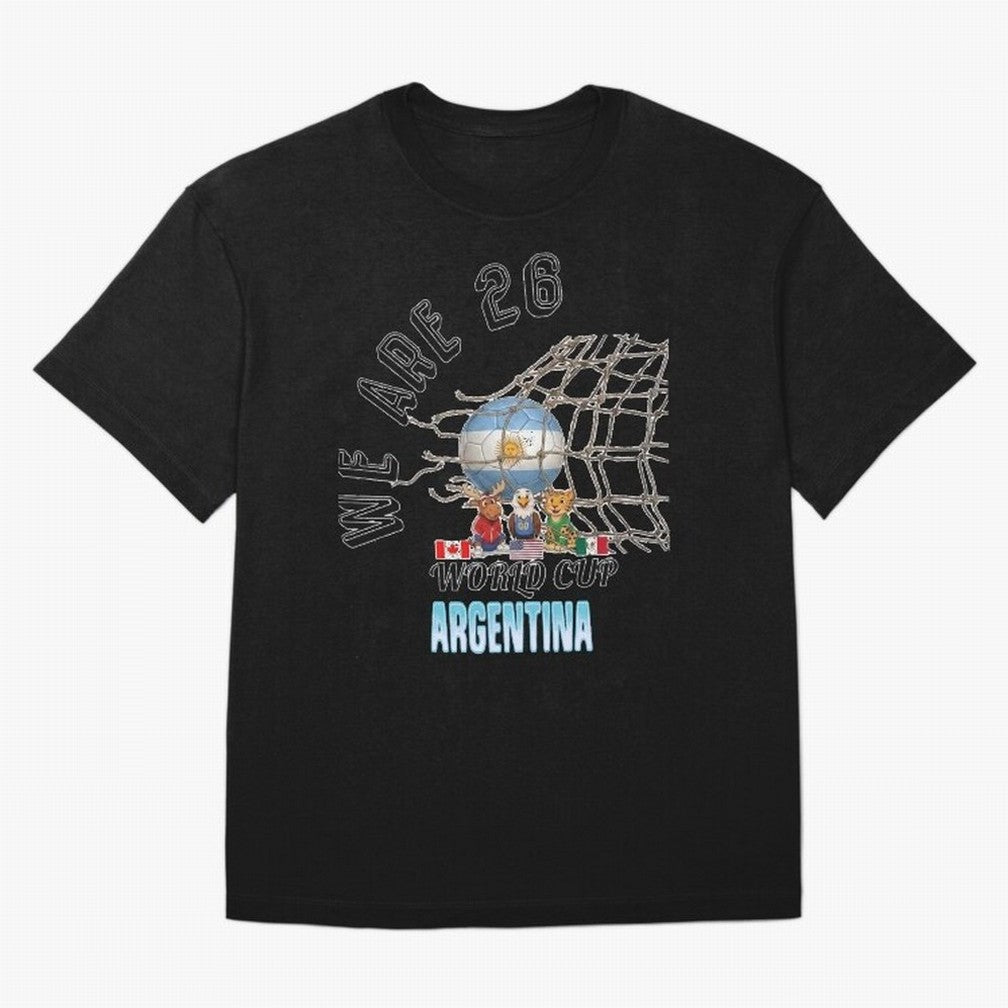 World Cup 26 - Argentina Oversized T-Shirt Celebrate the Biggest Stage of the FIFA World Cup 2026 Group Stage Journey through Messi and Cristiano Ronaldo Highlights, Spain Pride, Champion Mindset, Group Stage Buzz, Knockout Tension and Passionate