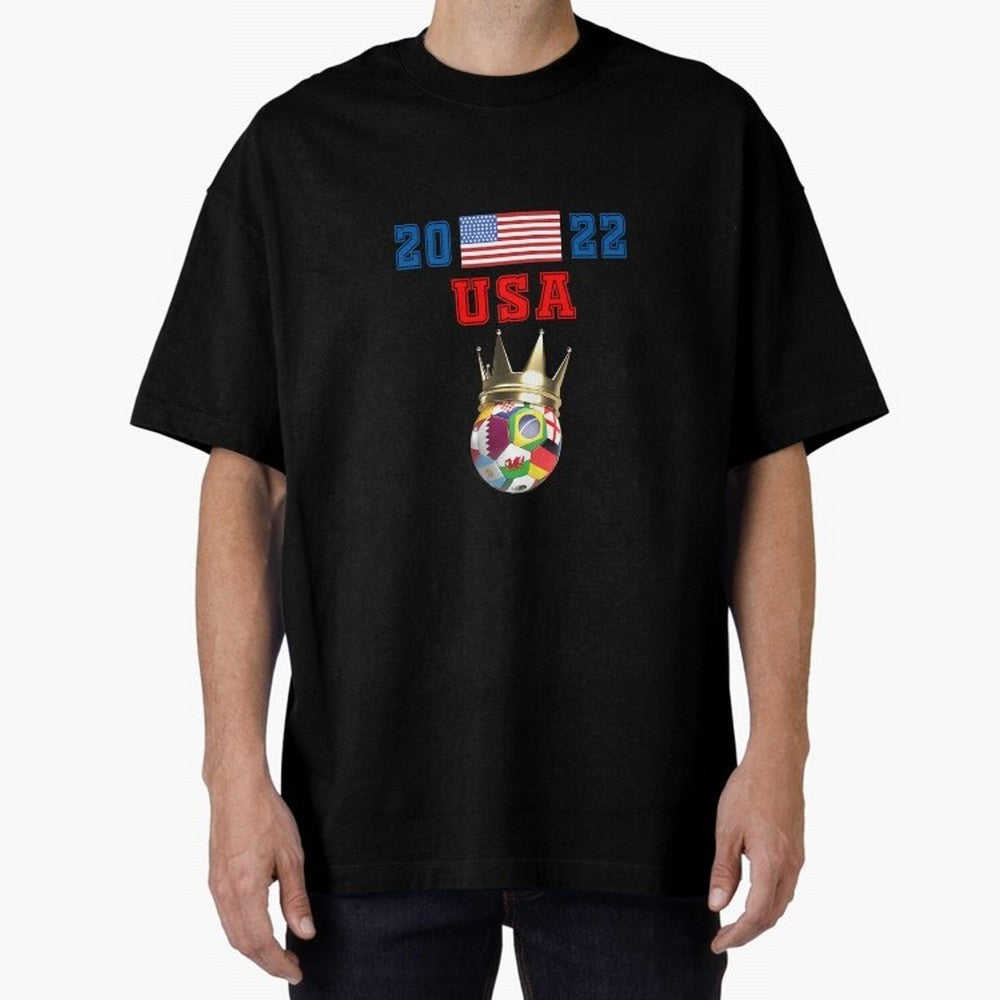 Usa World Cup Jersey 2022 Oversized T-Shirt Celebrate Football Heritage in the FIFA World Cup 2026 Journey through Mbappe and Neymar Highlights, Argentina Pride, Goal Celebration Energy, Supporter Heritage, Football Icons and Worldwide Tournament