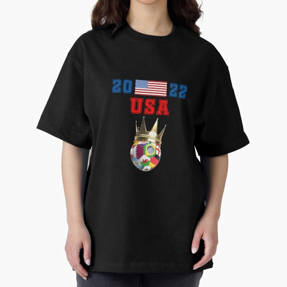 Usa World Cup Jersey 2022 Oversized T-Shirt Celebrate Football Heritage in the FIFA World Cup 2026 Journey through Mbappe and Neymar Highlights, Argentina Pride, Goal Celebration Energy, Supporter Heritage, Football Icons and Worldwide Tournament