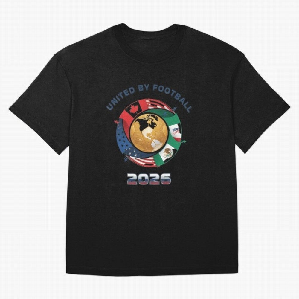 United By Football 2026 Oversized T-Shirt Show Fan Pride Across Match Day Hype around FIFA World Cup 2026 Group Stage, Haaland, Netherlands, Supporter Pride, Iconic Celebrations, Legendary Names and Global Match Day Energy; Great for Supporters Who
