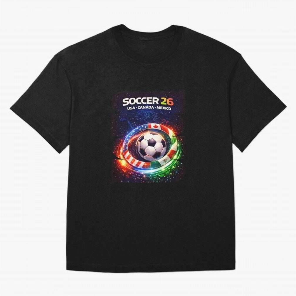 North America Soccer 2026 Soccer 26 Usa Canada Mexico Fan United 2026 Soccer Oversized T-Shirt Celebrate Global Passion for the FIFA World Cup 2026 USA Canada Mexico Journey through Mbappe and Neymar Highlights, France Pride, Tournament Hype,