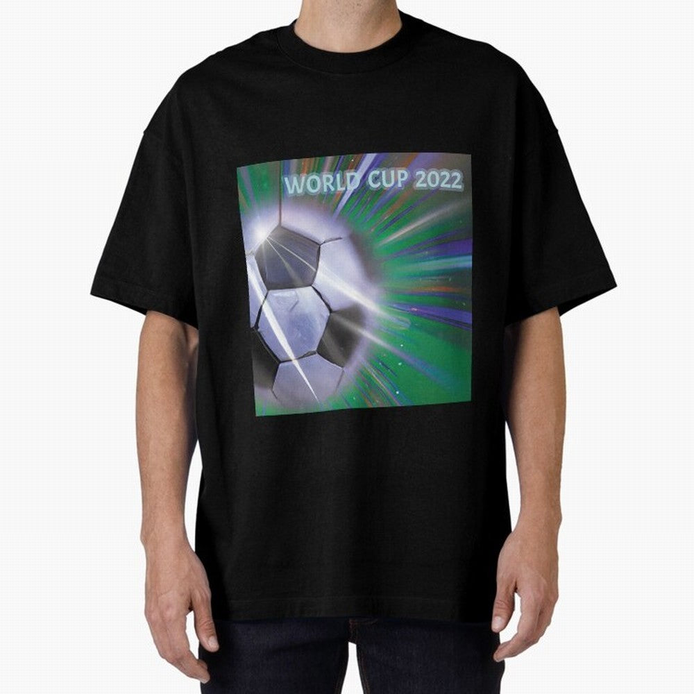 World Cup 2022 Oversized T-Shirt Join FIFA World Cup 2026 Group Stage for Fans of CR7 and Portugal, Spain and Germany, Bringing Retro Football Energy, Iconic Rivalries, Trophy Chase Drama and Stadium Atmosphere; Perfect for People Who Love