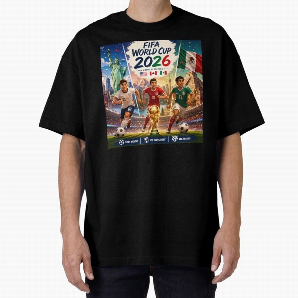 United by Football 2026 #football 2026 Oversized T-Shirt Represent Fans Who Live for Match Day Hype around FIFA World Cup 2026, Neymar, Portugal, Spain and Germany, Football Passion, Legendary Performances, Festival Vibes and Supporter Community;