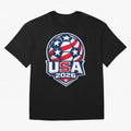 USA 2026 World Cup T-Shirt - Star Spangled Soccer Design - American Host Fan Tee Oversized T-Shirt Show Support during Global Football Passion for FIFA World Cup 2026, Featuring Messi, CR7 and Mbappe, Argentina and Brazil, Game Day Rituals,