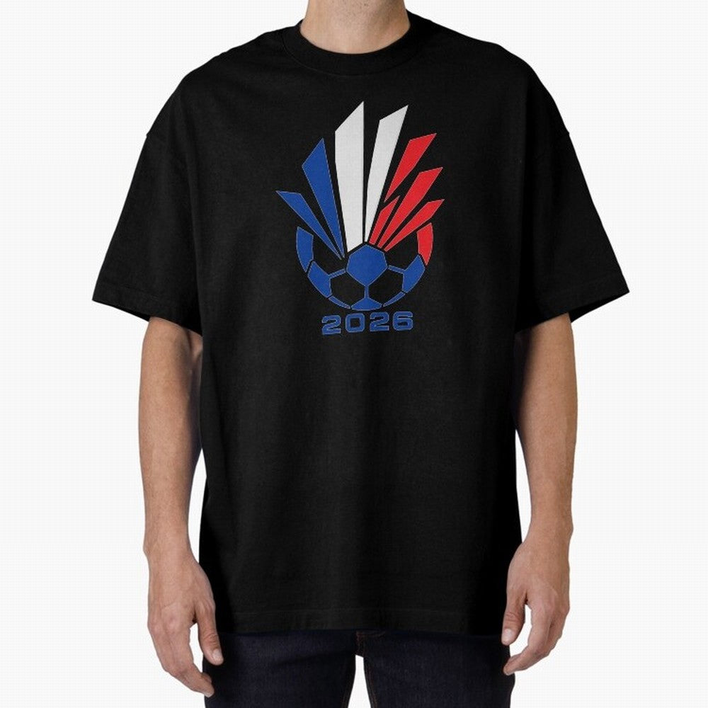 France Soccer 2026 Tricolor Burst Emblem Oversized T-Shirt Make Memories around FIFA World Cup 2026 Group Stage Spirit, with Portugal, Spain and Germany, Neymar, Champion Mindset, Group Stage Buzz, Knockout Tension and Passionate Fan Culture; Ideal