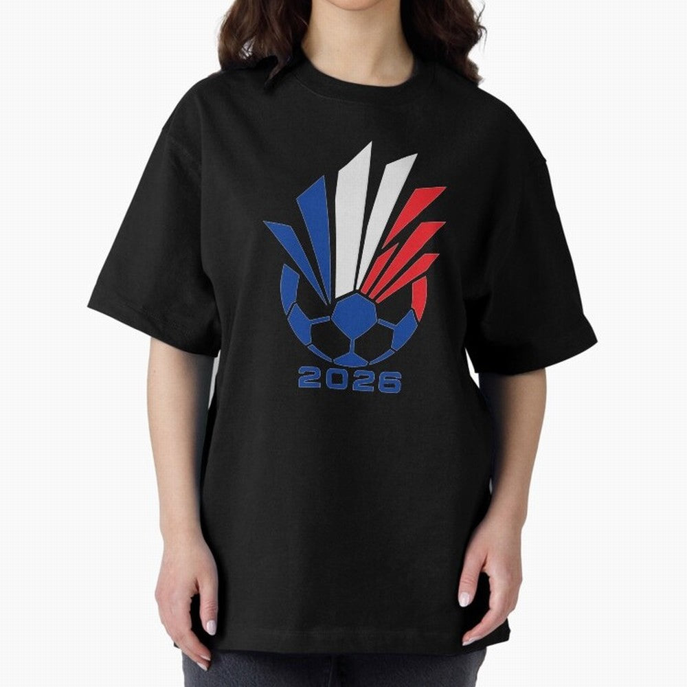 France Soccer 2026 Tricolor Burst Emblem Oversized T-Shirt Make Memories around FIFA World Cup 2026 Group Stage Spirit, with Portugal, Spain and Germany, Neymar, Champion Mindset, Group Stage Buzz, Knockout Tension and Passionate Fan Culture; Ideal