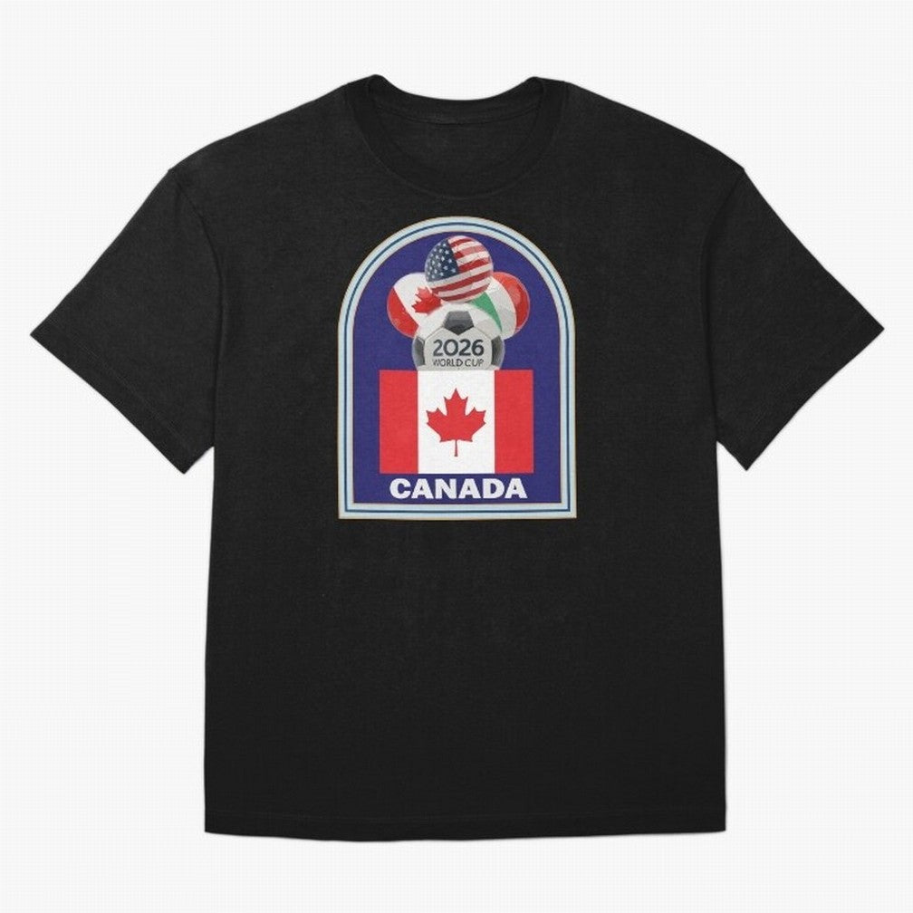 Canada 2026 Soccer T-shirt Oversized T-Shirt Show Championship Spirit for Global Football Passion for FIFA World Cup 2026 USA Canada Mexico, Driven by Neymar, England and Germany, Global Supporter Spirit, Legendary Goals, National Colors and