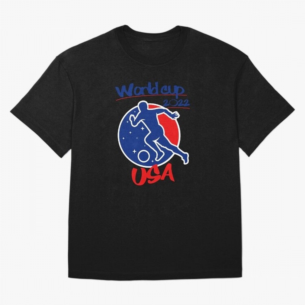 USA World Cup 2022 Oversized T-Shirt Remember Match Day Hype around FIFA World Cup 2026 Group Stage, Mbappe, Brazil, Vintage Soccer Flavor, Modern Football Stars, National Flags and Final Night Emotion; Ideal for Football Dads, Football Moms,