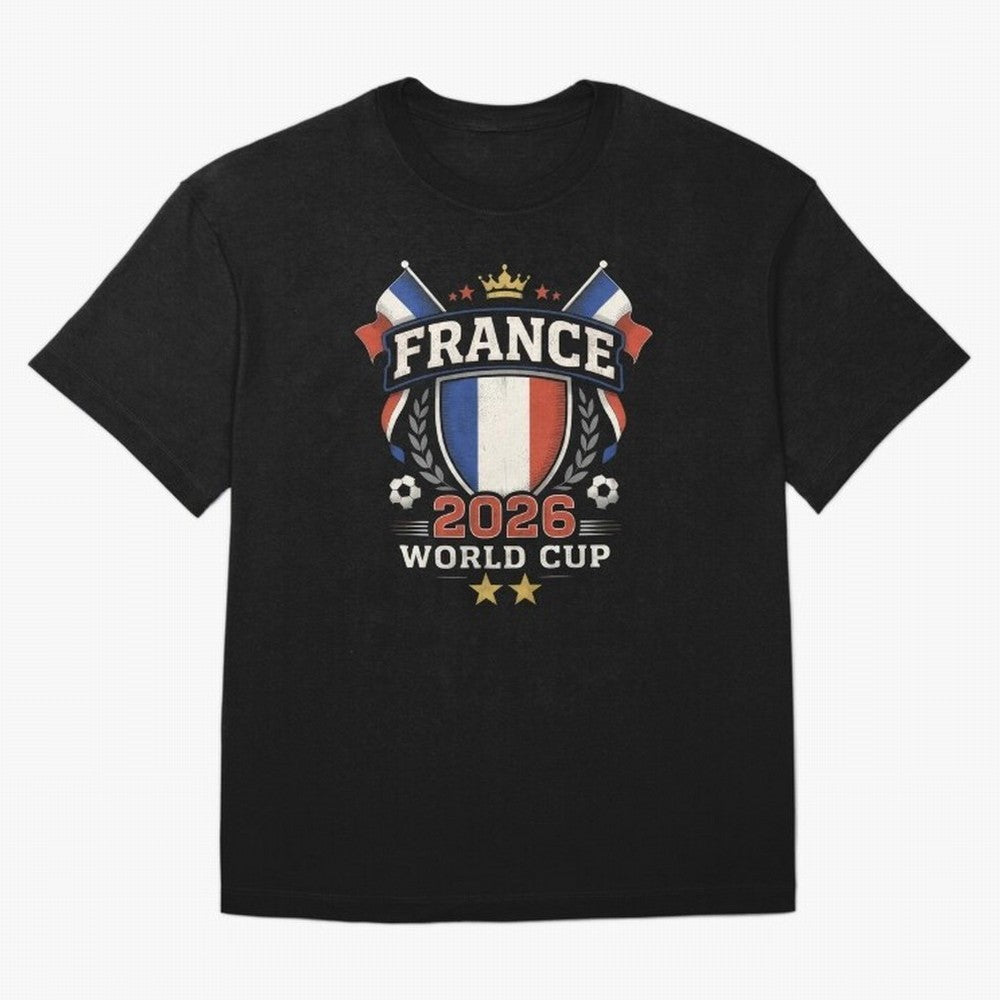 France World Cup 2026 Football Heritage - Les Bleus Crest Oversized T-Shirt Back Your Heroes with FIFA World Cup 2026 Inspired by Neymar, France and Portugal Energy, Retro Football Energy, Iconic Rivalries, Trophy Chase Drama and Stadium