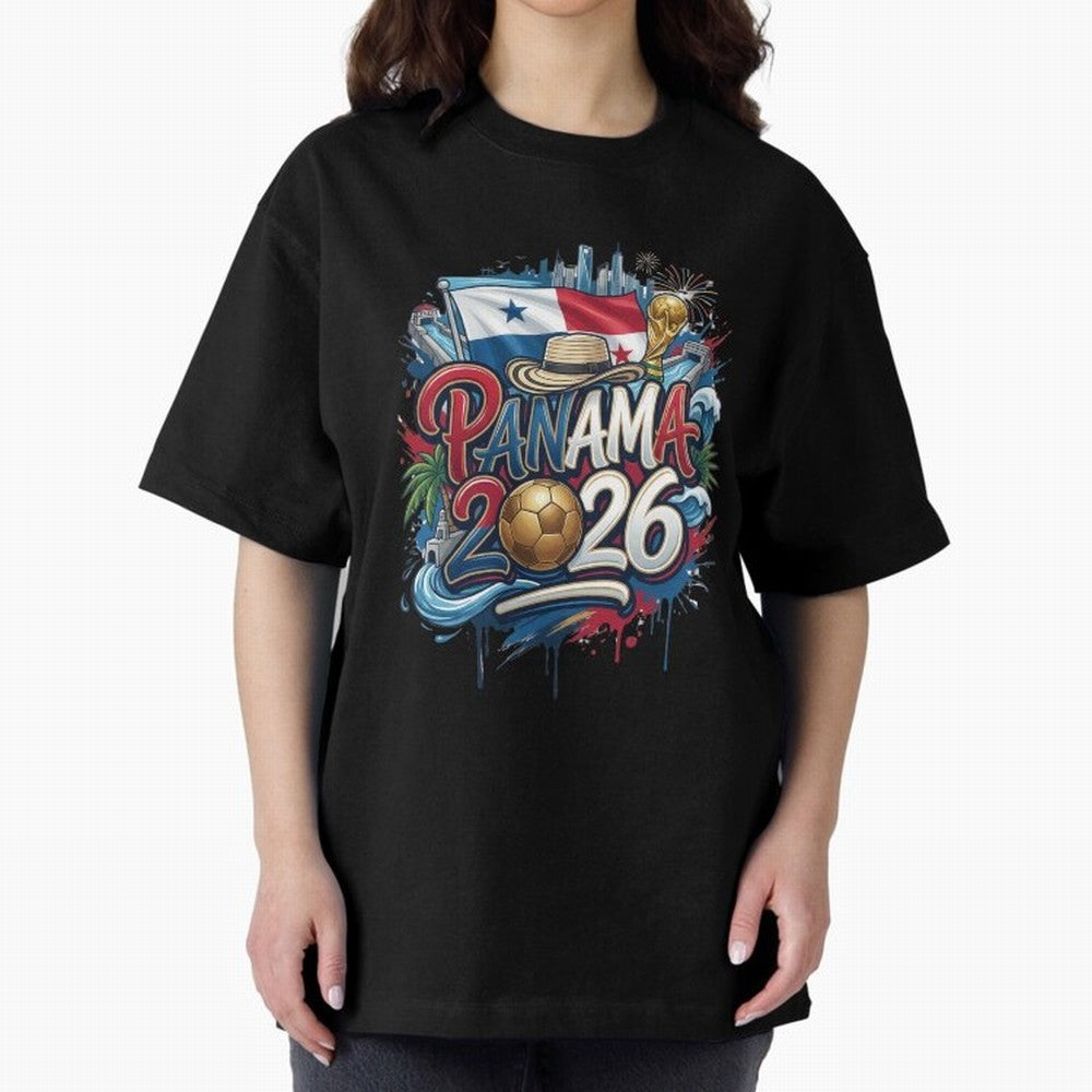 Panama World Cup 2026 Football Legacy Oversized T-Shirt Bring Champion Energy into FIFA World Cup 2026 Featuring CR7, Brazil Energy, Sports Nostalgia, International Competition, Famous Players and Unforgettable Victories; Ideal for Passionate Fans