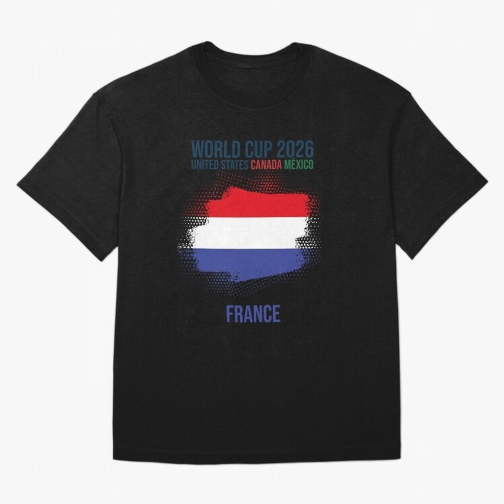 FRANCE WORLD CUP 2026 Oversized T-Shirt Build Global Football Passion for FIFA World Cup 2026 USA Canada Mexico, Inspired by Mbappe and Neymar, Argentina, France and Brazil, Fan Favorite Moments, National Team Passion, Big Match Drama and Soccer