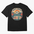USA Canada Mexico Soccer Cup Oversized T-Shirt Join Supporters Worldwide for FIFA World Cup 2026 Centered on Messi, Argentina and Brazil Energy, Retro Football Energy, Iconic Rivalries, Trophy Chase Drama and Stadium Atmosphere; Ideal for Football